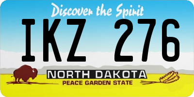 ND license plate IKZ276