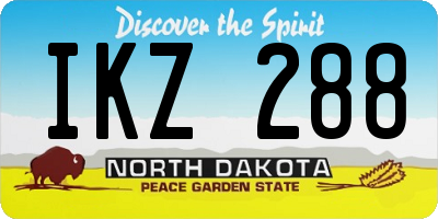 ND license plate IKZ288