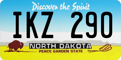 ND license plate IKZ290