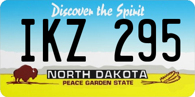 ND license plate IKZ295