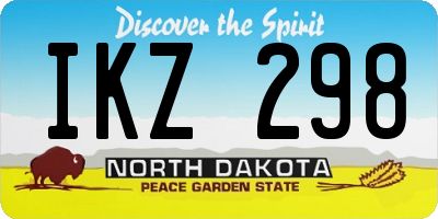 ND license plate IKZ298