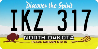 ND license plate IKZ317