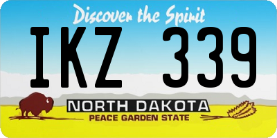 ND license plate IKZ339