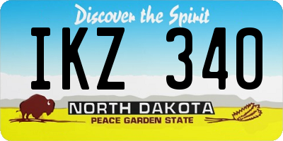 ND license plate IKZ340