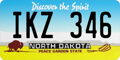 ND license plate IKZ346