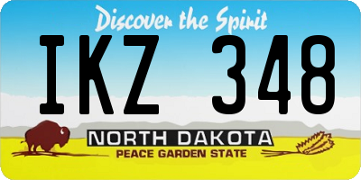 ND license plate IKZ348