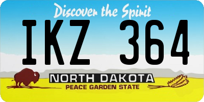 ND license plate IKZ364