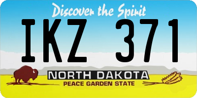 ND license plate IKZ371