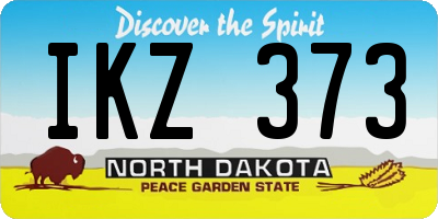 ND license plate IKZ373