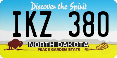 ND license plate IKZ380