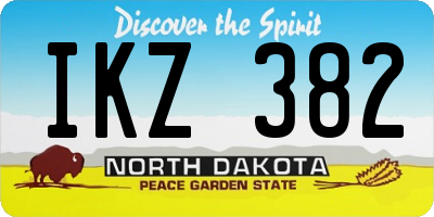 ND license plate IKZ382