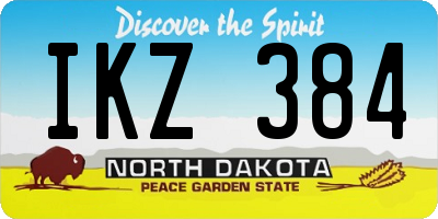 ND license plate IKZ384