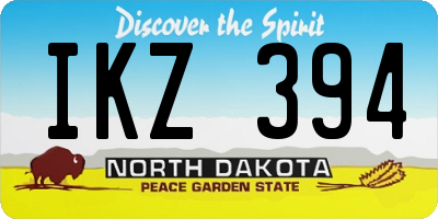 ND license plate IKZ394