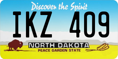 ND license plate IKZ409