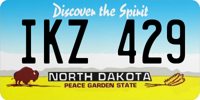 ND license plate IKZ429