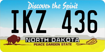 ND license plate IKZ436