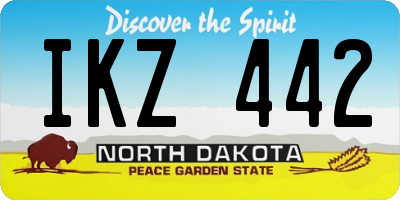 ND license plate IKZ442
