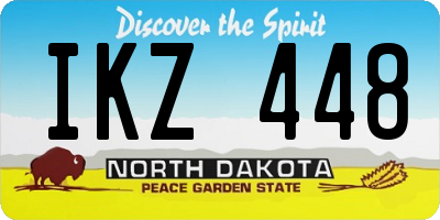 ND license plate IKZ448