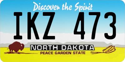 ND license plate IKZ473