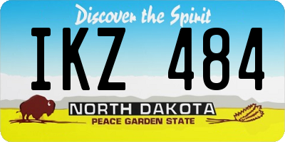 ND license plate IKZ484