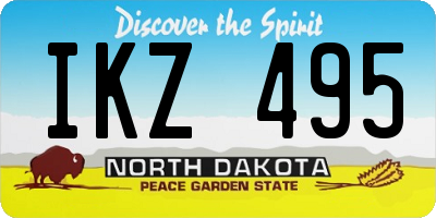 ND license plate IKZ495
