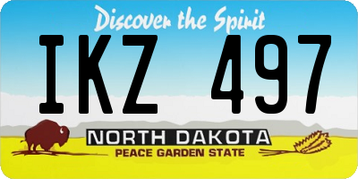 ND license plate IKZ497