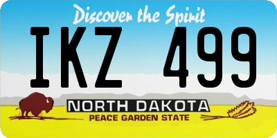 ND license plate IKZ499