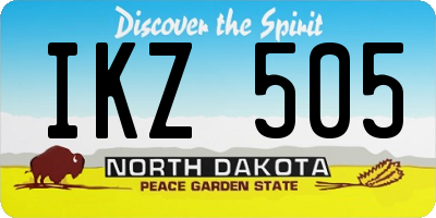 ND license plate IKZ505