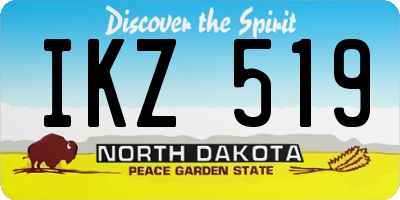 ND license plate IKZ519