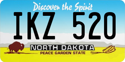 ND license plate IKZ520
