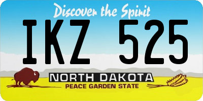 ND license plate IKZ525