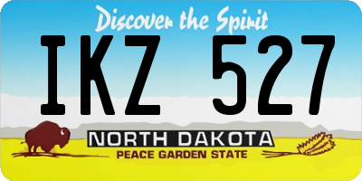 ND license plate IKZ527