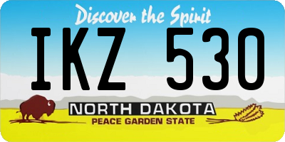 ND license plate IKZ530