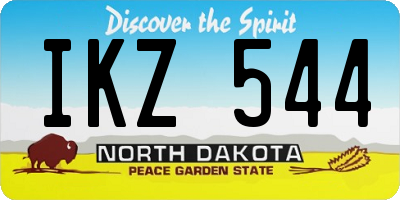 ND license plate IKZ544