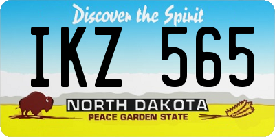 ND license plate IKZ565