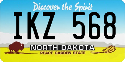 ND license plate IKZ568
