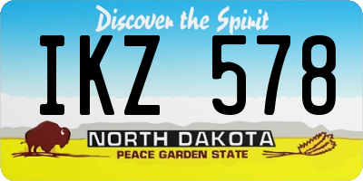 ND license plate IKZ578