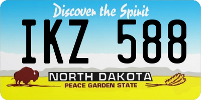 ND license plate IKZ588
