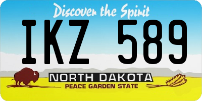 ND license plate IKZ589