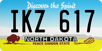 ND license plate IKZ617