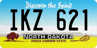 ND license plate IKZ621