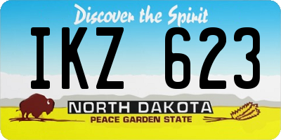 ND license plate IKZ623