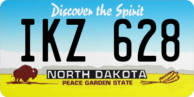 ND license plate IKZ628
