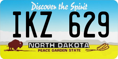 ND license plate IKZ629