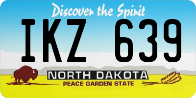 ND license plate IKZ639