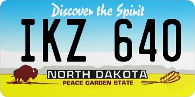 ND license plate IKZ640