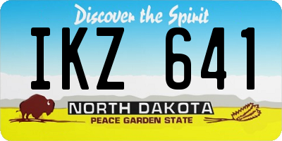 ND license plate IKZ641