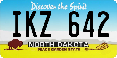 ND license plate IKZ642