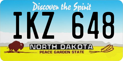 ND license plate IKZ648