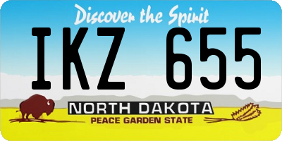 ND license plate IKZ655